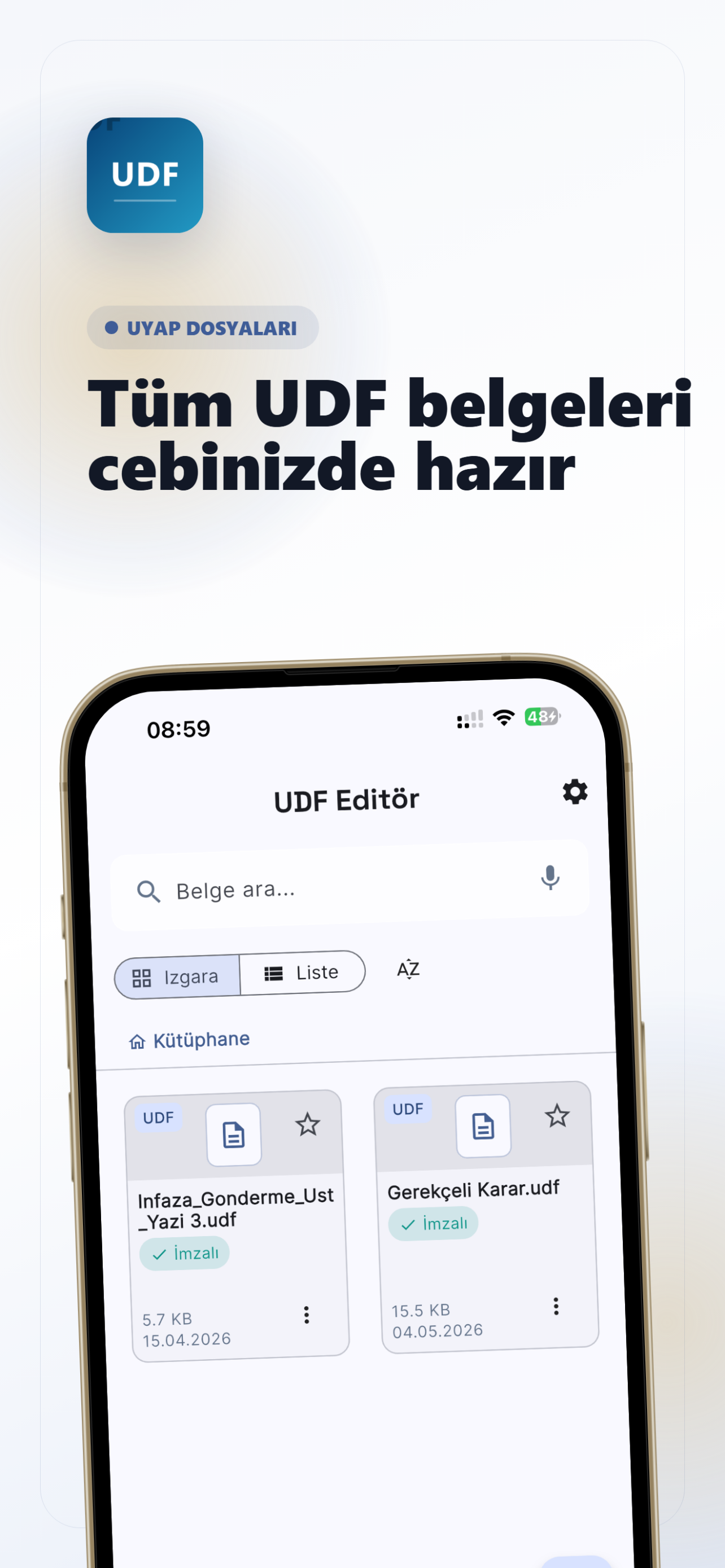 UDF Editör uygulama ekranı